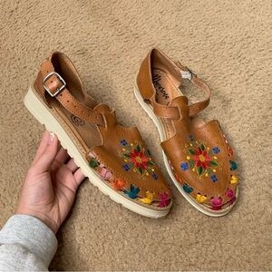 Macarena Collection Mexican lace colorful sandals